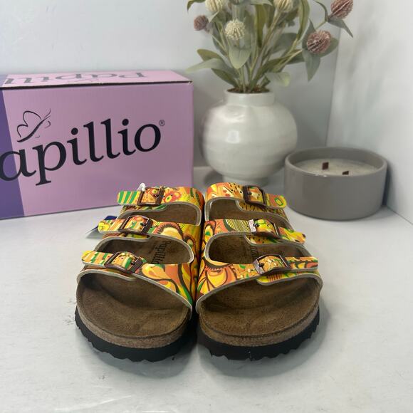 Papillio by Birkenstock Florida Sandal African Wax Gold 1006230 Unisex L5/M3 NWB - Picture 2 of 10